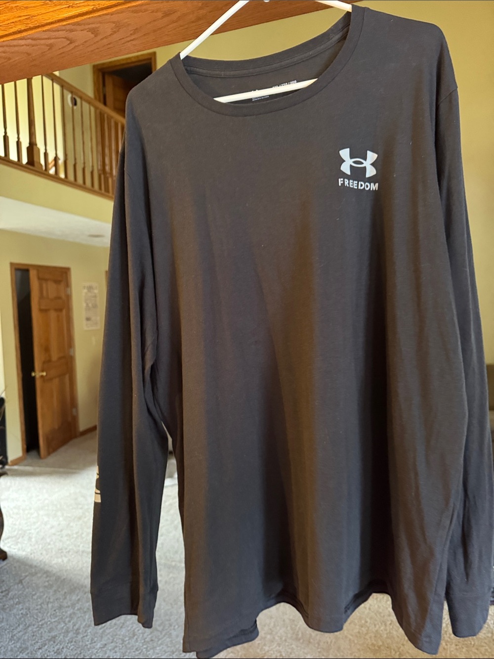 Under Armour Black Long-Sleeve Freedom Logo Tee